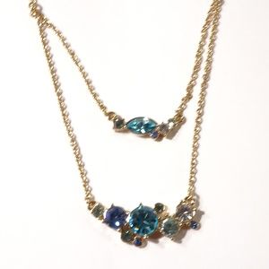 Banana Republic Fresh Auqa Two Tier Layer Necklace